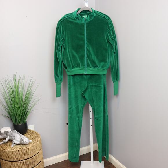 Vintage Ultrasport Ltd. by Ruth Brams Velour Tracksuit – Size L – Bright Green - Picture 1 of 10
